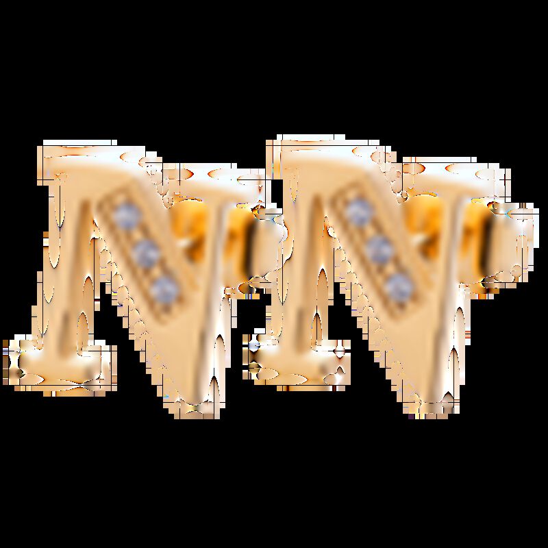 Aretes Mujer Oro 18k de Iniciales Letras con Zi... image number null