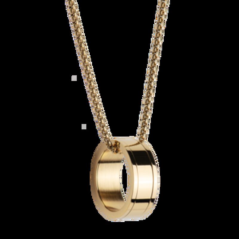 Collar con Anillo para Hombre. Cadena con Dije,... image number null