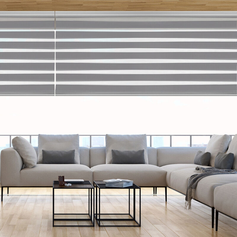 Persiana Enrollable Noche & D&iacute;a Premium Plata 1... image number null