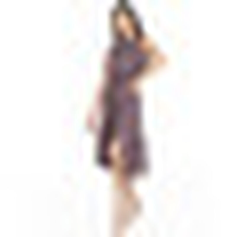 Vestido Floral Midi Semicircular con Smock sin ... image number null