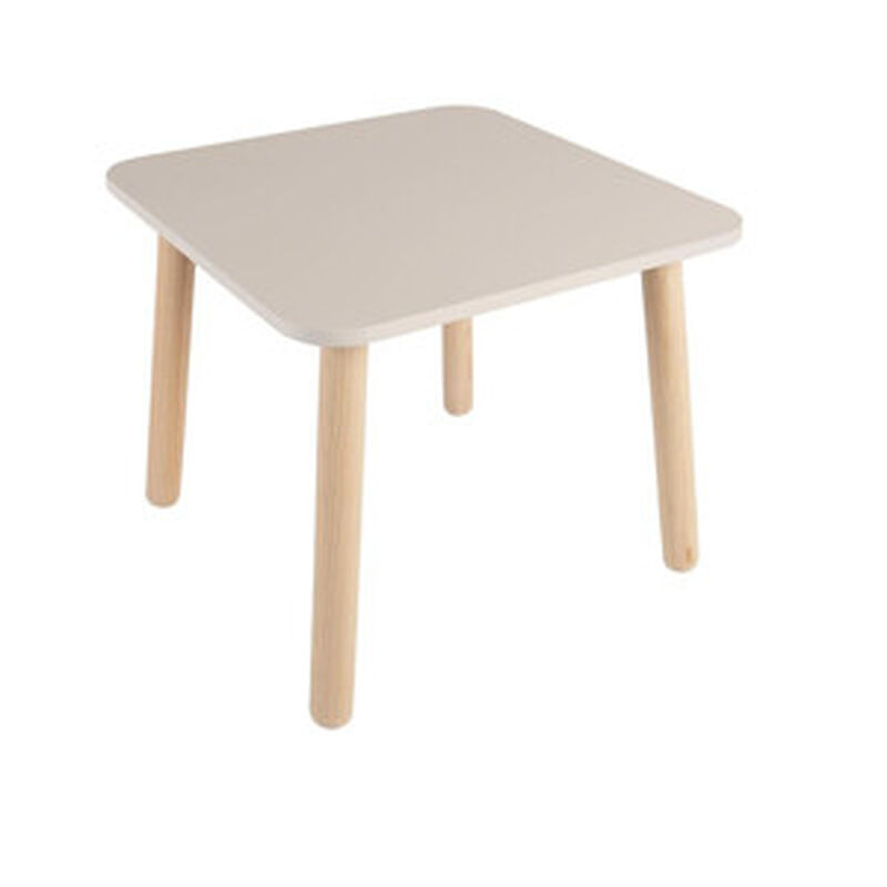 Mesa cuadrada de Madera para Ni&ntilde;os-Gris Claro image number null