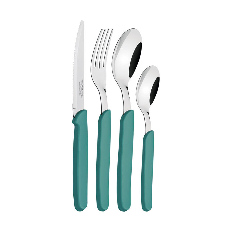 Cubiertos Tramontina Carmel Turquesa 24 Pzs image number null