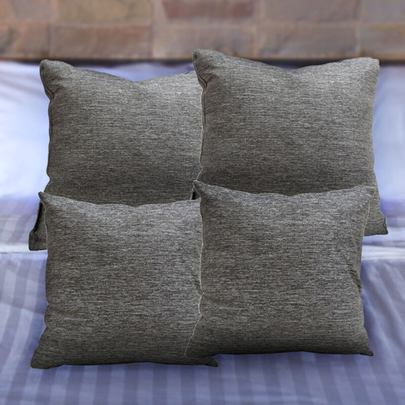 Set de 4 Cojines Dicasa AlfaOne y ZitaOne Plomo image number null