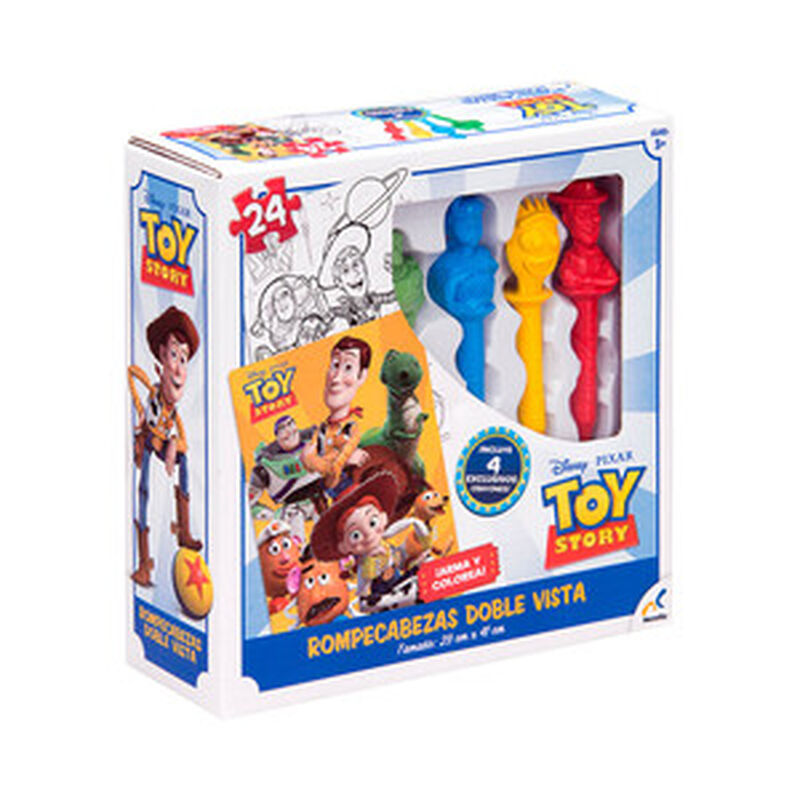 Rompecabeza para Ni&ntilde;os Doble Vista + Crayones d... image number null