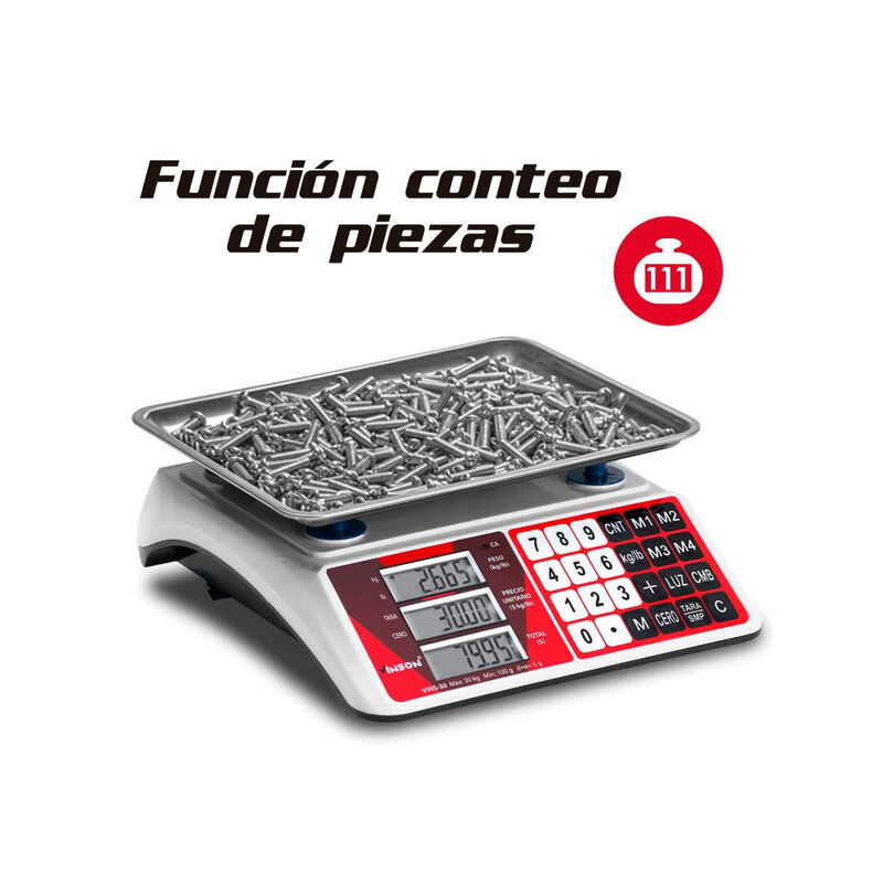 B&aacute;scula Comercial Electr&oacute;nica Multifunci&oacute;n 30Kg... image number null