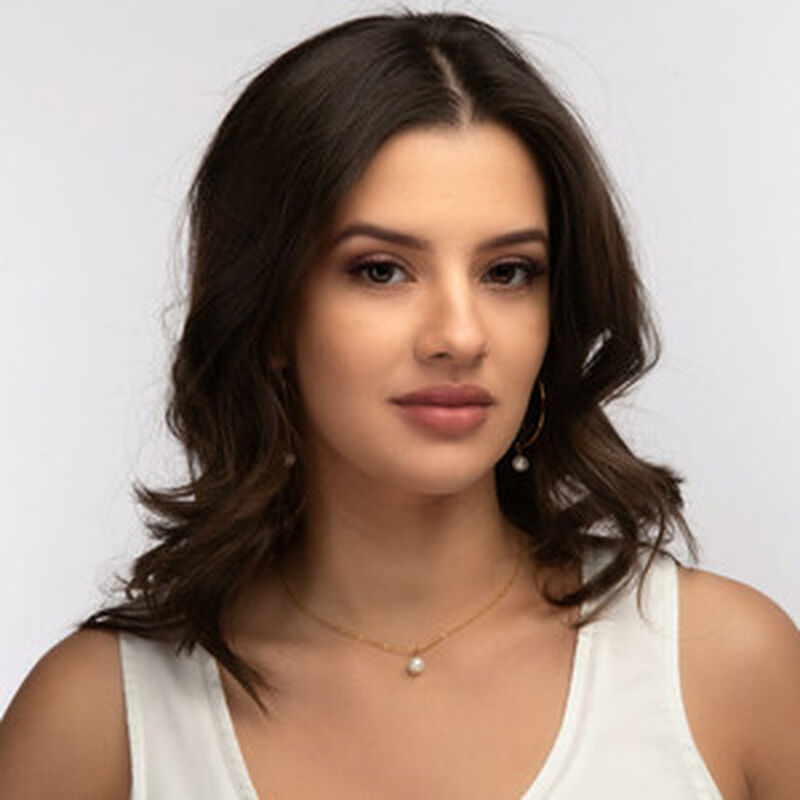 Collar de Mujer con Perla LuckyLy Cadena de Ace... image number null