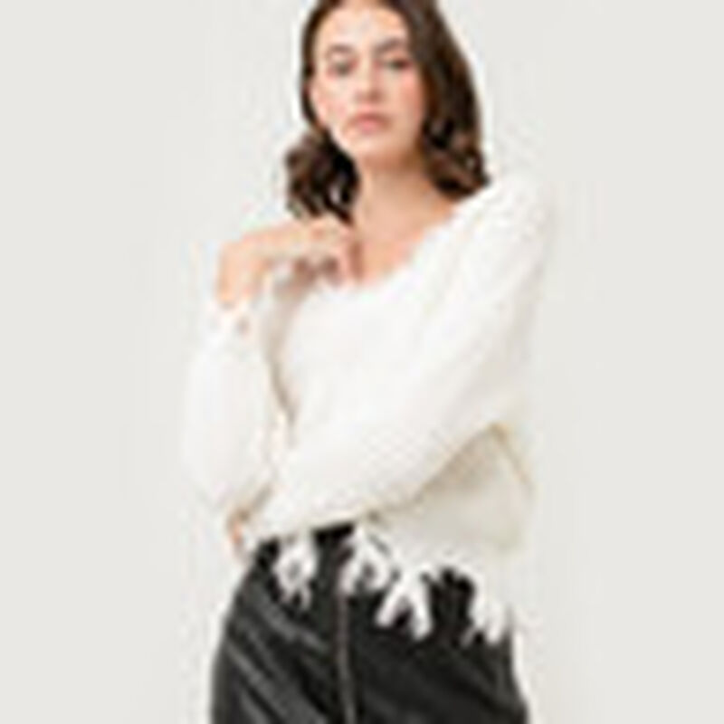 Love Tree Talla Grande/L Cardigan Sueter Cuello... image number null