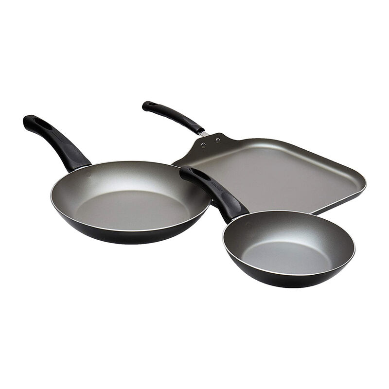 3 Sartenes 18 24 y 20 cm Tramontina Verona Negr... image number null