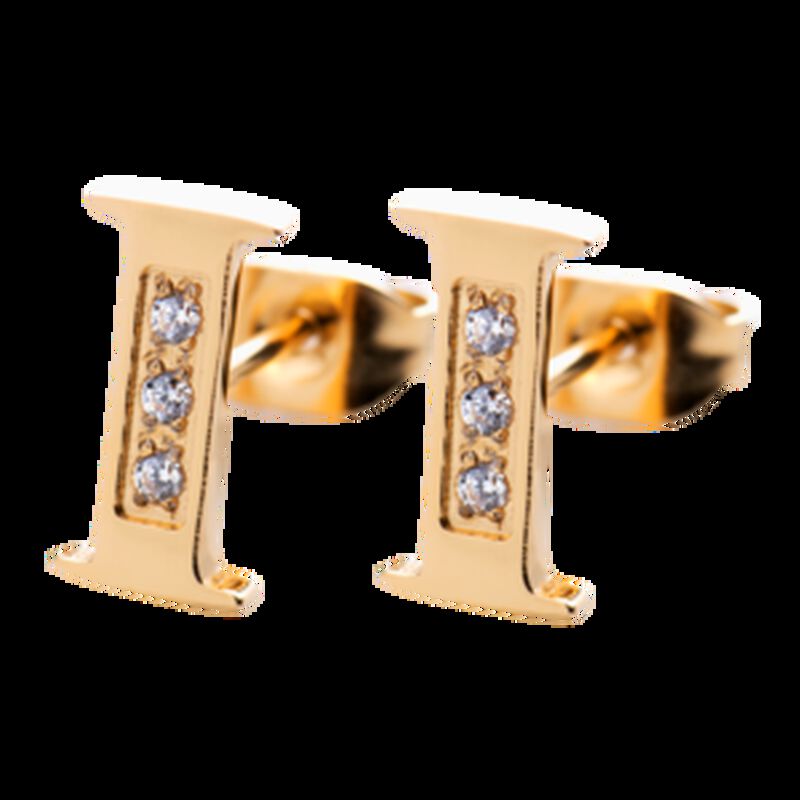 Aretes Mujer Oro 18k de Iniciales Letras con Zi... image number null