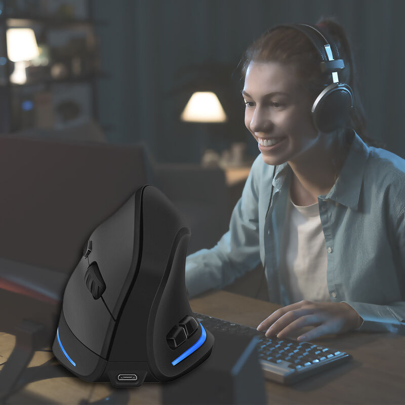 Mouse Inal&aacute;mbrico Vertical Con Bater&iacute;a Recargab... image number null