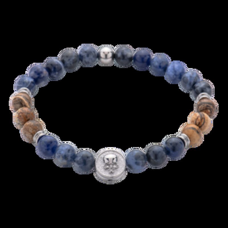 Pulsera para Hombre. Piedras Semipreciosas Lapi... image number null