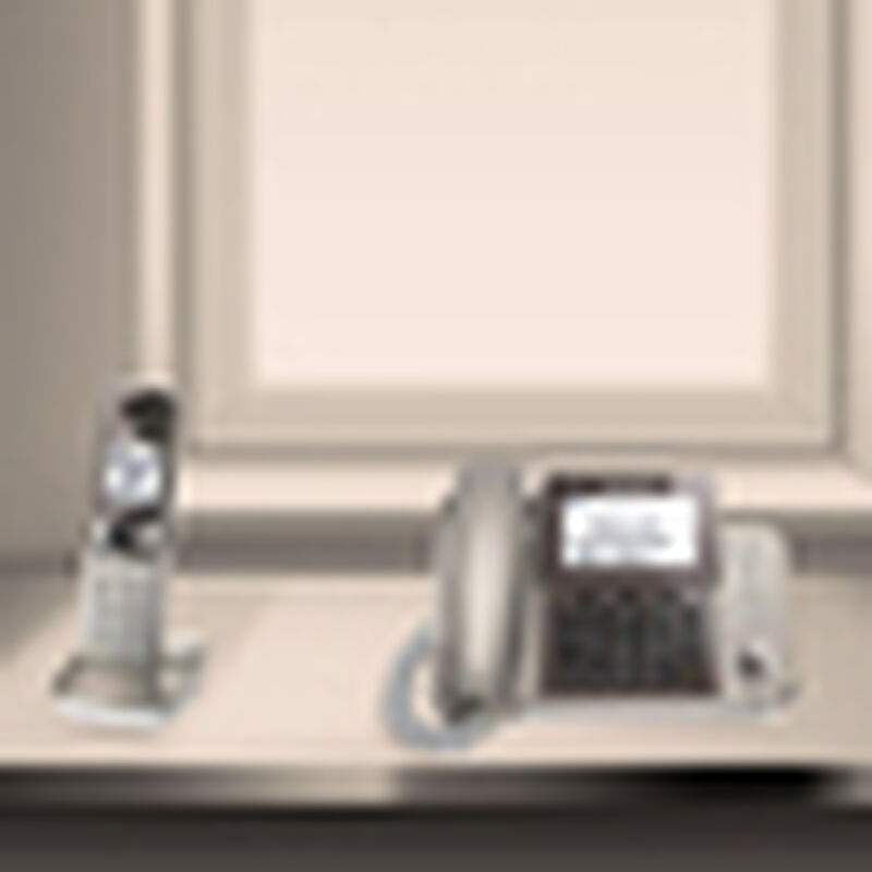 Tel&eacute;fono Inal&aacute;mbrico Fijo Panasonic con 3 Auric... image number null