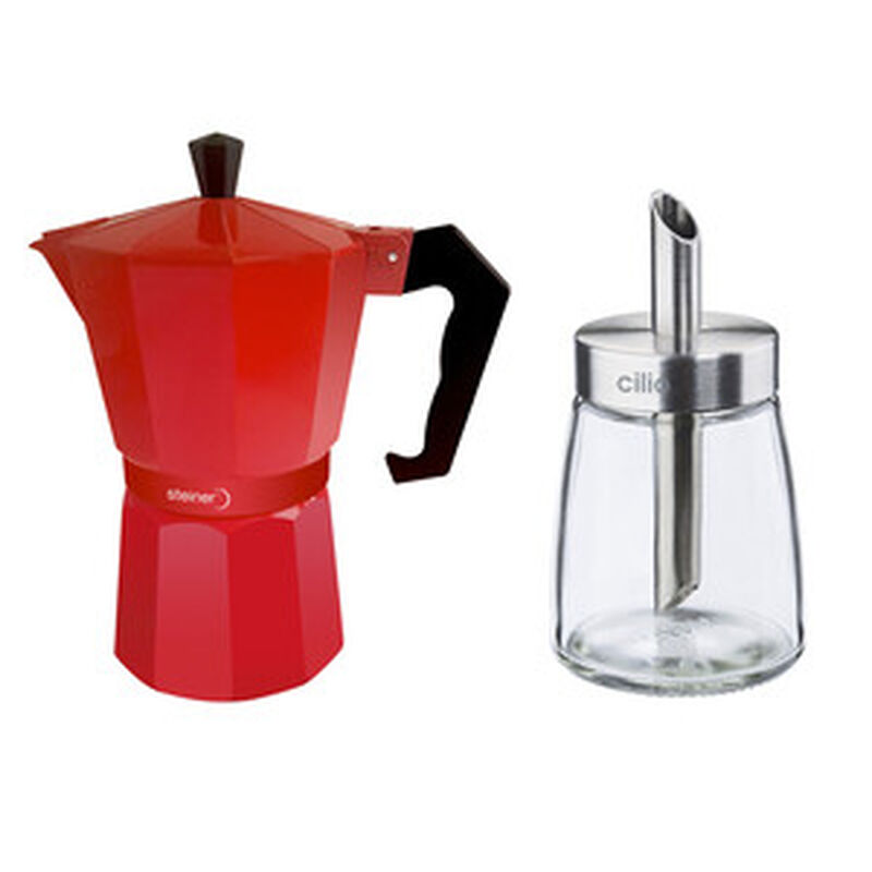 Cafetera Moka 6 Tazas St1002R Rojo Steiner Y Di... image number null