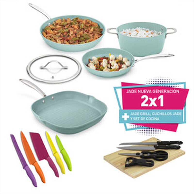 2 Jade Cook Nueva Generaci&oacute;n + Grill + Cuchillo... image number null
