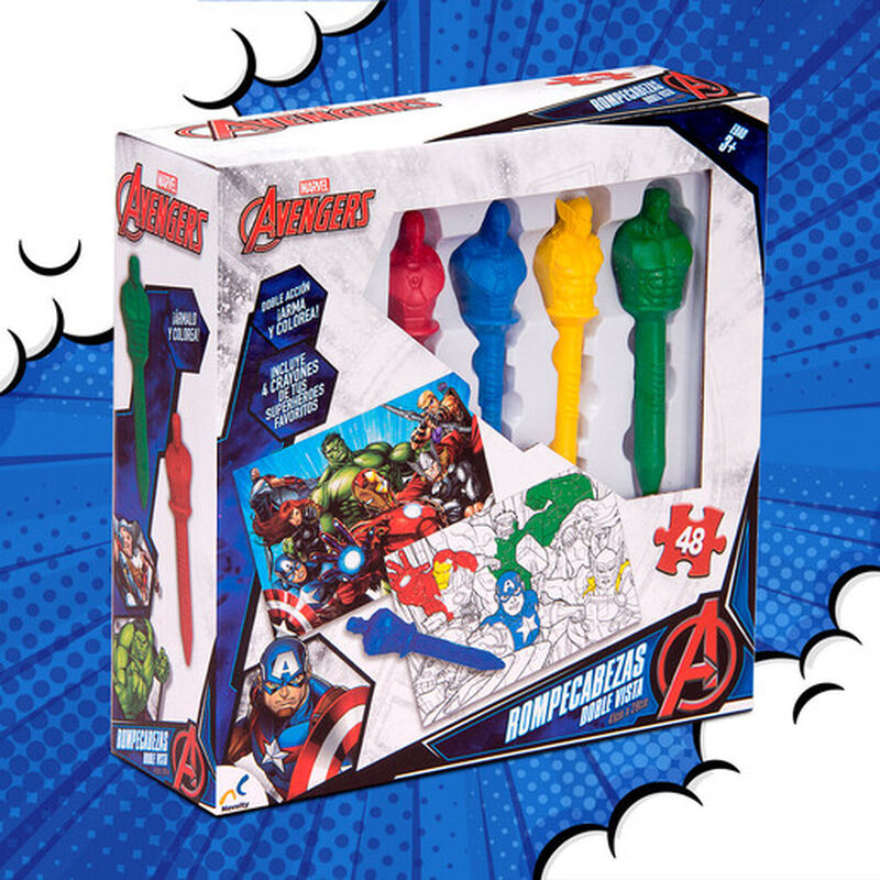 Rompecabezas de Doble Vista + 4 Crayones de los... image number null