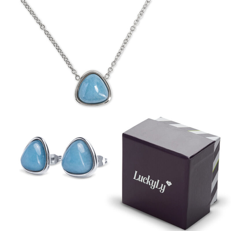 Set Juego de Joyer&iacute;a para Mujer con Cuarzo Azul... image number null