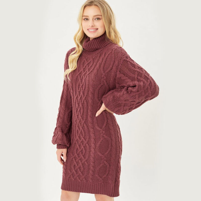 Love Tree Vestido Sueter Cuello Tortuga Tejido ... image number null