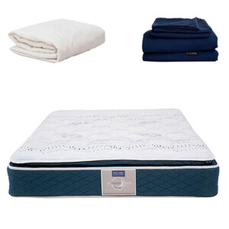 Colch&oacute;n Queen Size Restonic Trust+S&aacute;banas Dicas... image number null