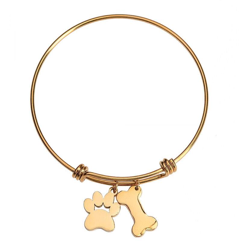 Pulseras Mujer con Dijes de Huella de Perro y H... image number null