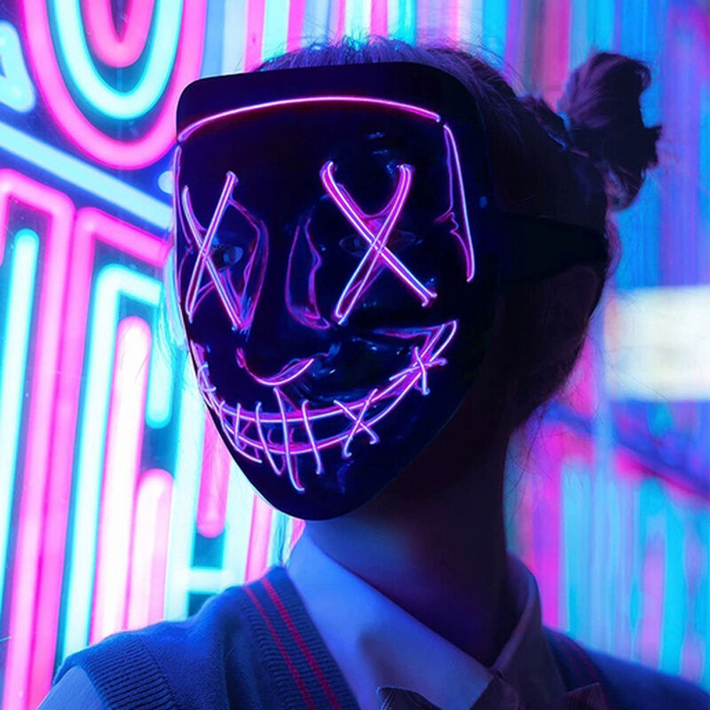 5 piezas de Mascara Luz Led La Purga Halloween ... image number null