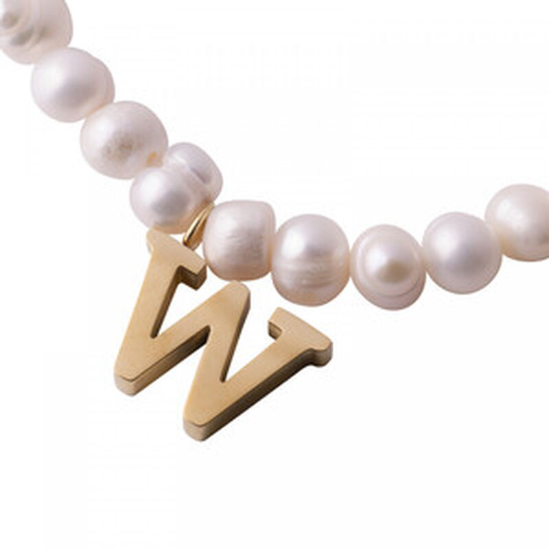 Pulseras Mujer de Perlas con Iniciales Letras L... image number null