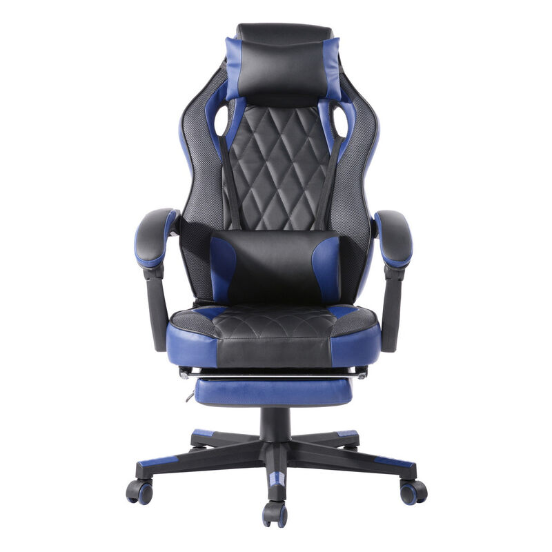 Silla Gamer con Reposapi&eacute;s de Cuero con Reposac... image number null