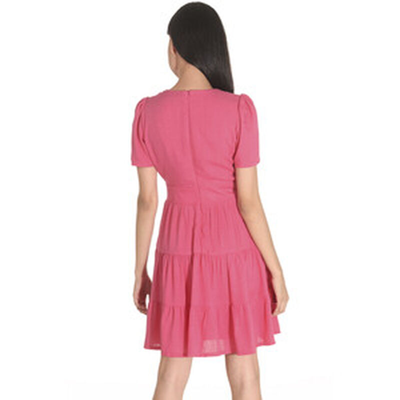 Vestido Semicircular con Olanes Escote en V Man... image number null