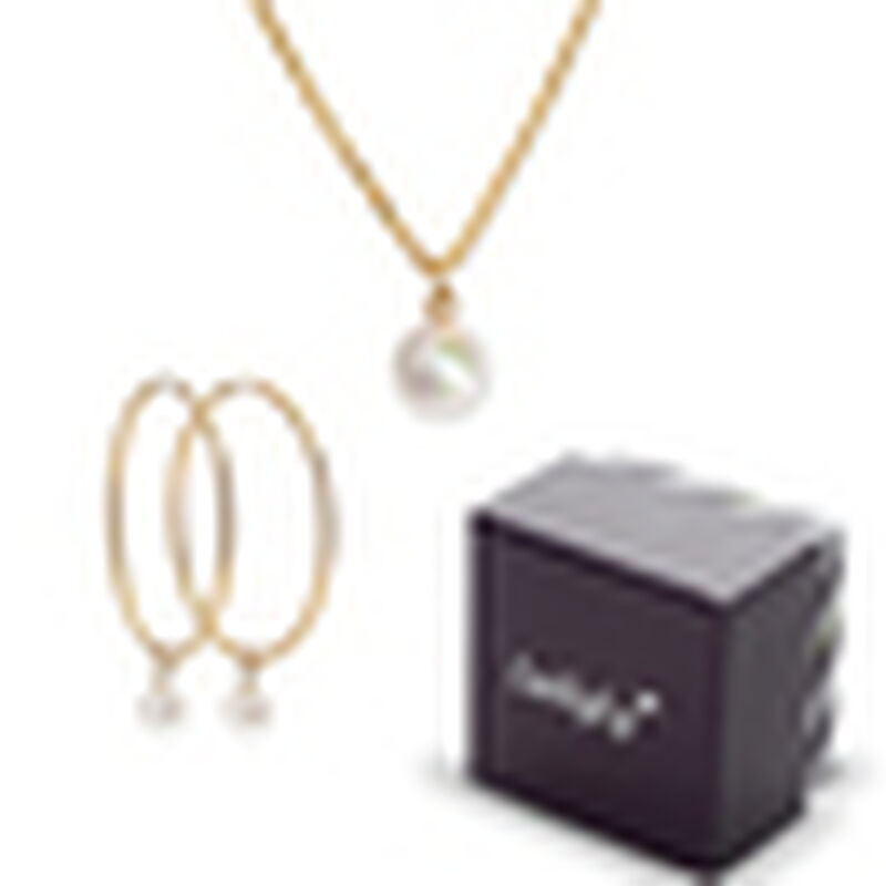 Set Juego de Joyer&iacute;a para Mujer con Perlas Natu... image number null