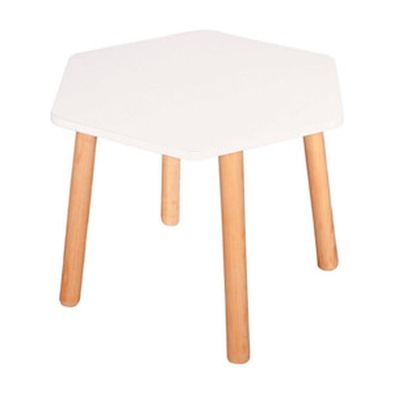 Mesa Moderna de Madera para Ni&ntilde;os-Blanco image number null