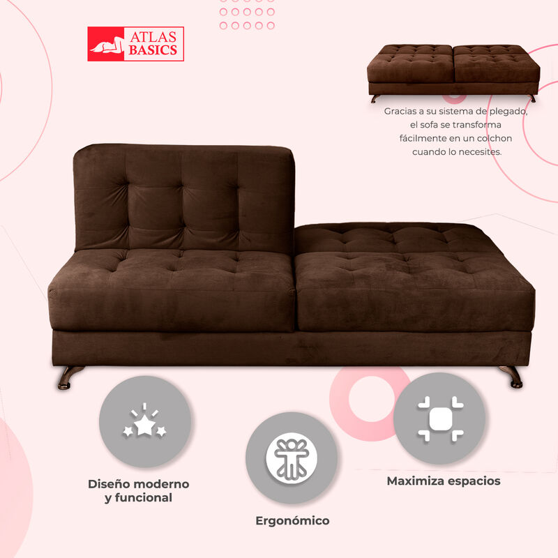Sof&aacute; Cama Modelo Iris Color Caf&eacute; image number null