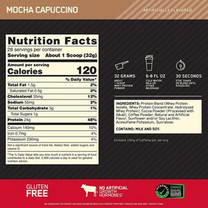 Proteina 100% Whey Gold Optimum Nutrition Mocca... image number null