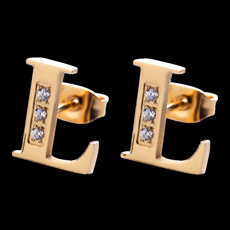 Aretes Mujer Oro 18k de Iniciales Letras con Zi... image number null