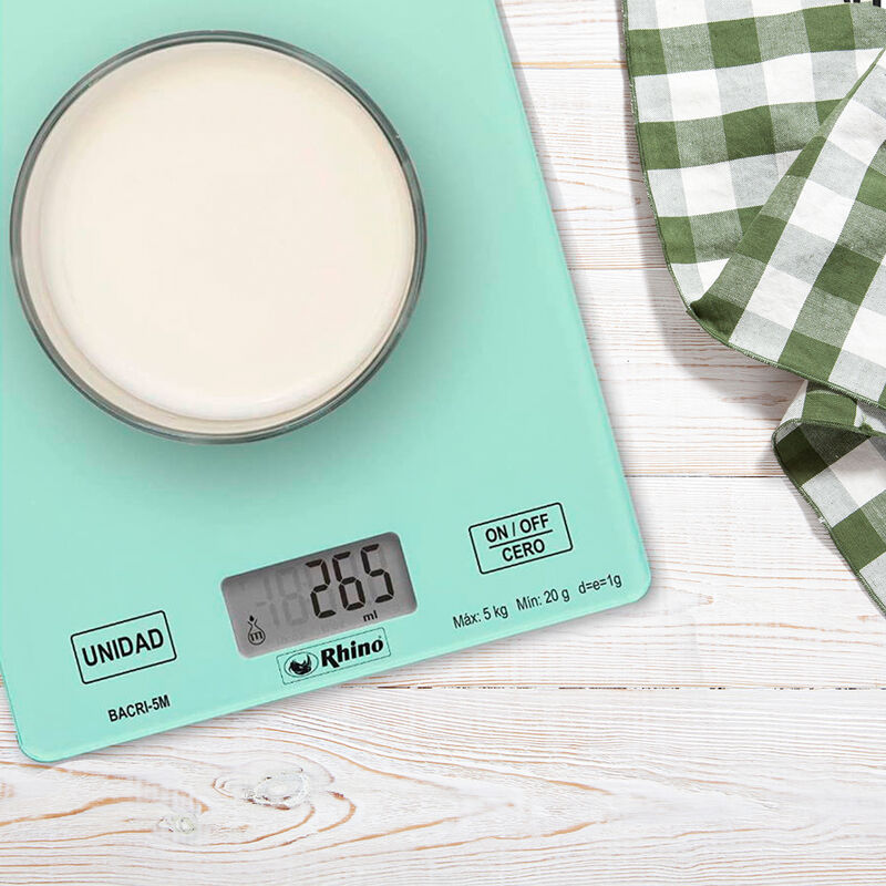 B&aacute;scula Digital de Cocina 5kg/1gr Cristal Rhino... image number null