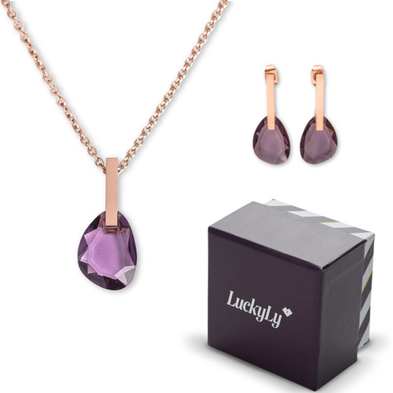 Set Juego de Joyer&iacute;a para Mujer LuckyLy con Cri... image number null