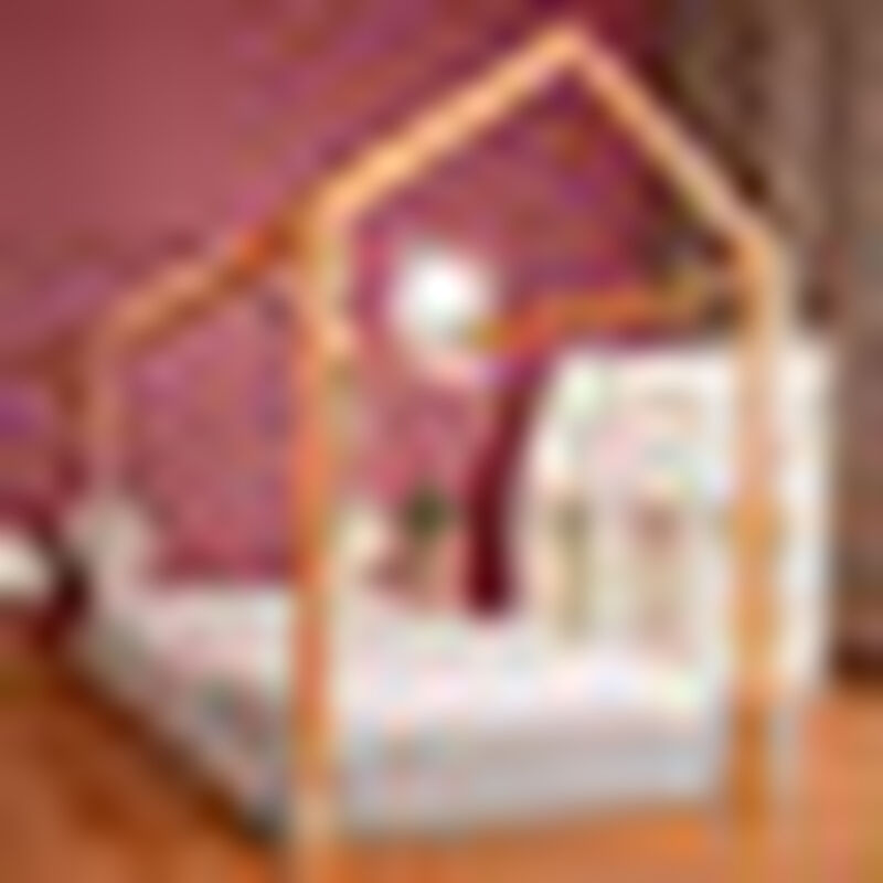 Cama Casa Tapizada Individual Estilo Moderno pa... image number null