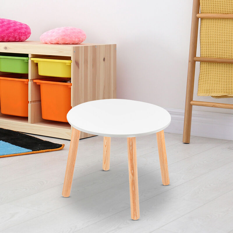 Mesa Infantil de Madera Circular para Ni&ntilde;os-Bla... image number null