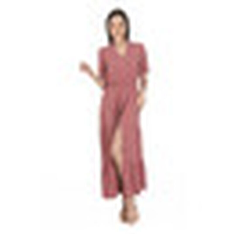 Vestido Semicircular con Smock Y Abertura Manga... image number null