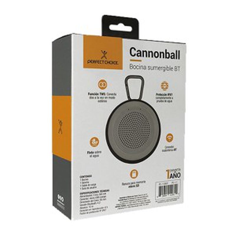 Bocina port&aacute;til Perfect Choice Cannonball Bluet... image number null