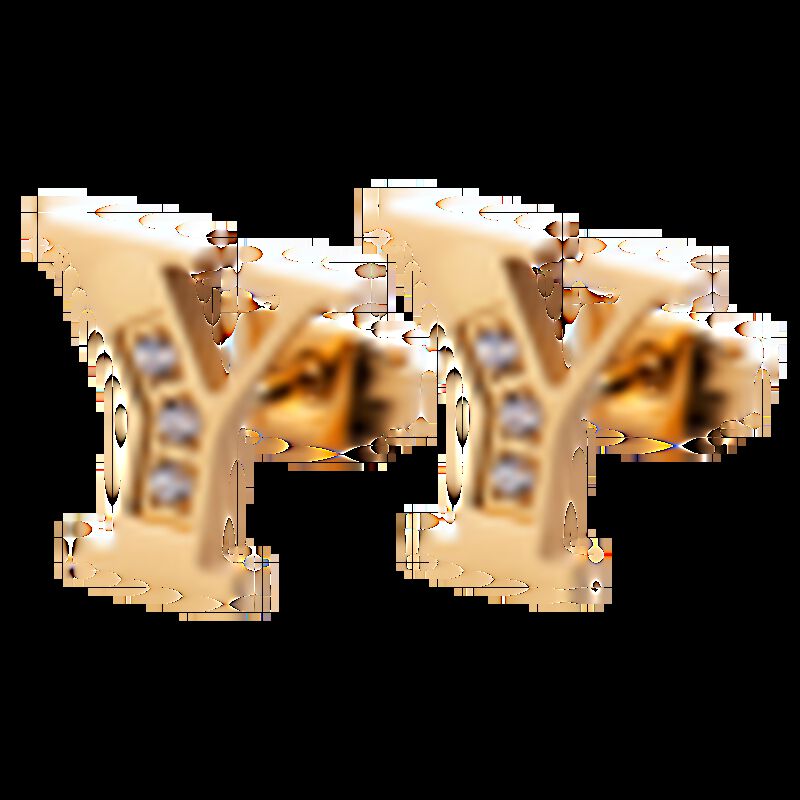 Aretes Mujer Oro 18k de Iniciales Letras con Zi... image number null