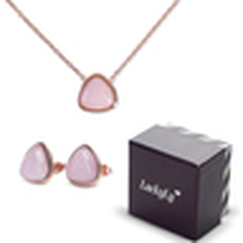 Set Juego de Joyer&iacute;a para Mujer con Cuarzo Rosa... image number null