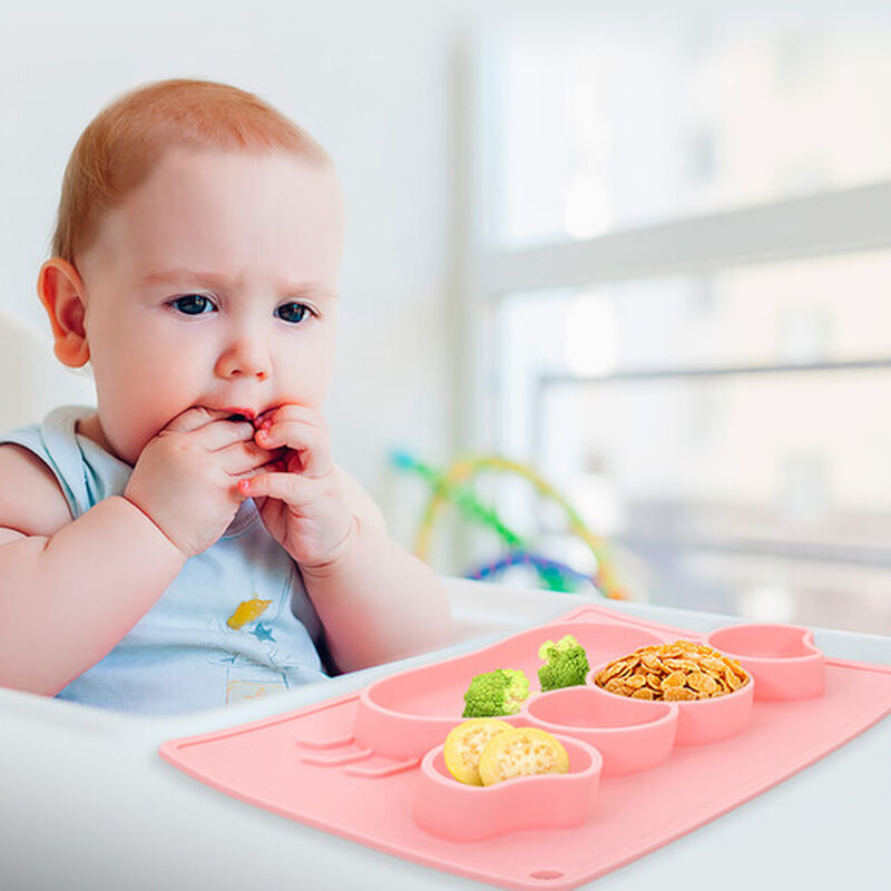 Plato en Forma de Cangrejo con 5 Divisiones Ros... image number null