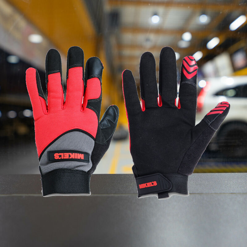 Guantes para trabajo para mec&aacute;nico piel sint&eacute;ti... image number null