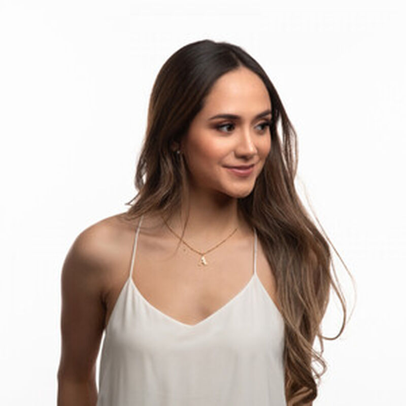 Collar Inicial Letra LuckyLy Acero Inoxidable B... image number null