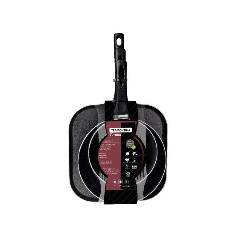 2 Sartenes 18 y 24 cm y 1 Plancha 28 cm Tramont... image number null