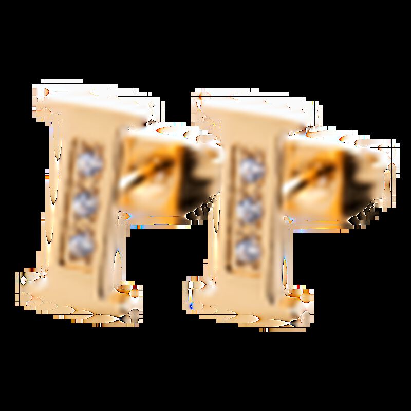 Aretes Mujer Oro 18k de Iniciales Letras con Zi... image number null