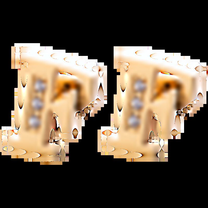 Aretes Mujer Oro 18k de Iniciales Letras con Zi... image number null