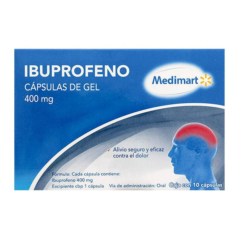 Ibuprofeno Medimart 400 MG 10 C&aacute;psulas en gel image number null