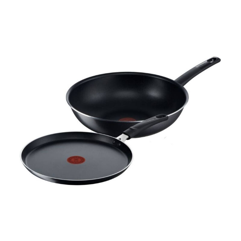 Set Crepera T-fal 25 cm y Wok 28 cm Antiadheren... image number null