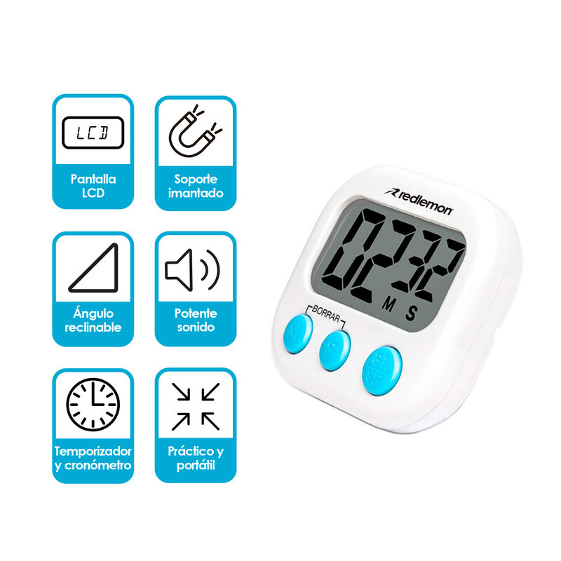 Redlemon Temporizador de Cocina Digital Con Pan... image number null